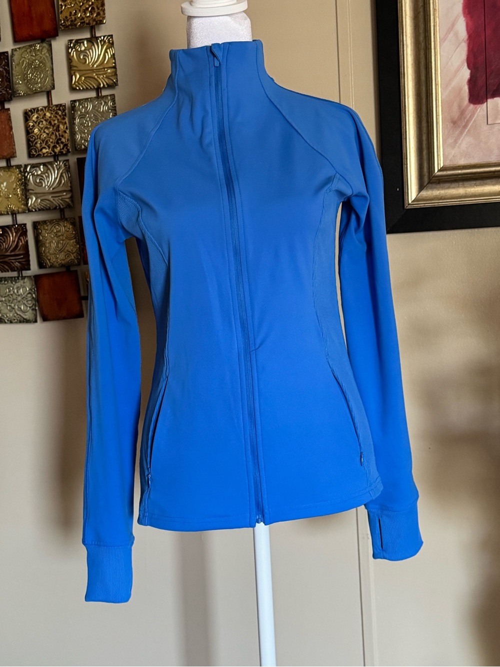 90 Degree By Reflex Women's Vivid Blue Full-Zip Utility Jacket